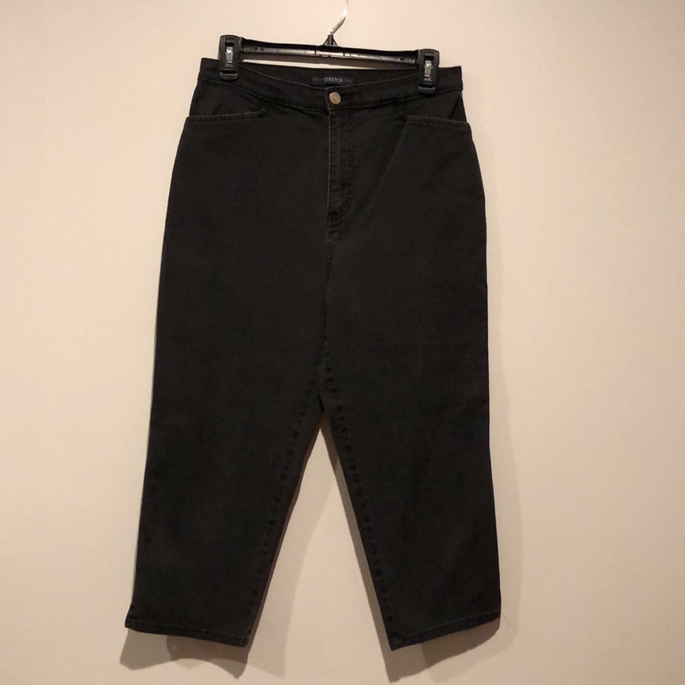 Bill Blass Vintage 90s Stretch High Rise Capris